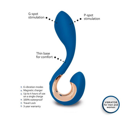 Gpop2 Vibrador Punto G y P Azul Indigo