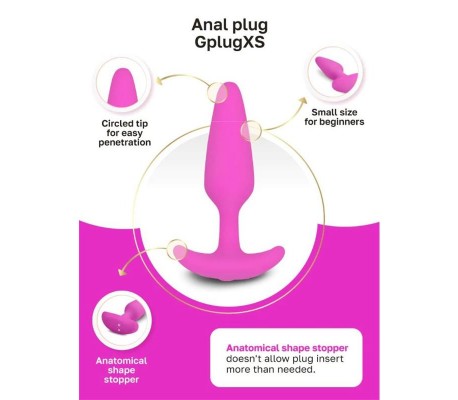 Plug Anal con Vibación Gplug XS Sunny Raspberry