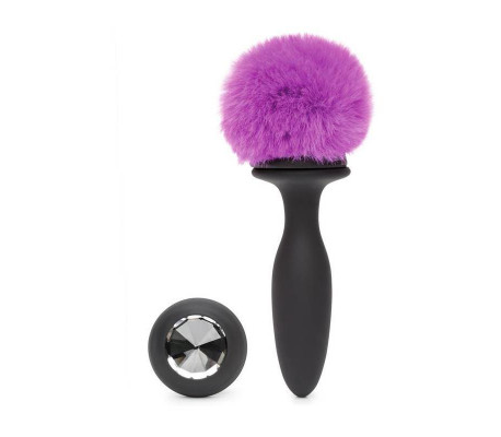 Plug Anal con Vibración Doble Base Púrpura Grande
