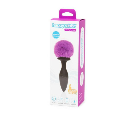 Plug Anal con Vibración Doble Base Púrpura Grande