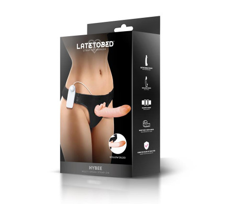Hybee Dildo con Dildo Realista Hueco y Vibración con Control Remoto