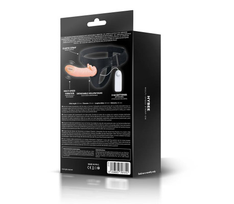 Hybee Dildo con Dildo Realista Hueco y Vibración con Control Remoto