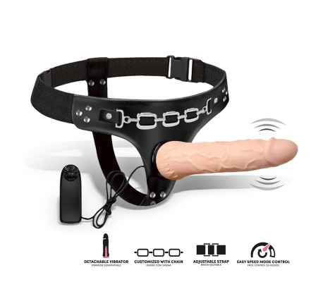 Ribbo Arnés con Dildo Realista con Vibración y Control Remoto