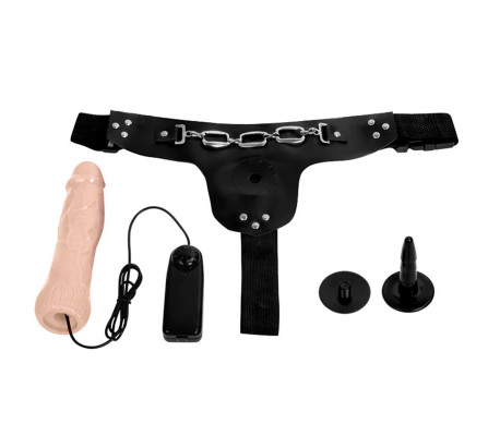 Ribbo Arnés con Dildo Realista con Vibración y Control Remoto