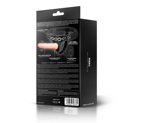 Ribbo Arnés con Dildo Realista con Vibración y Control Remoto