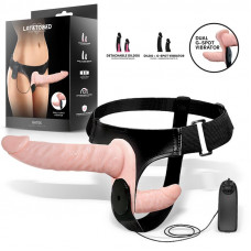 Batek Arnés con Dildo Doble Desmontable, Punto G y Vibración Control Remoto