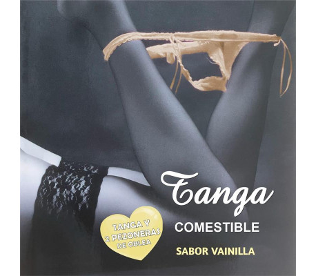 Tanga de Oblea y 2 Pezoneras Sabor Vainilla