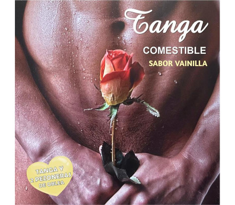 Tanga de Oblea y 2 Pezoneras Sabor Vainilla Chico