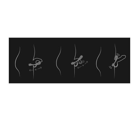 Anillo Vibrador Atom Plus Estimulación Perianal Negro