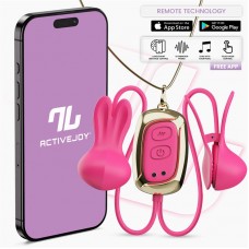 Tickly Pinzas para Pezones con Vibración, Control y Collar con APP
