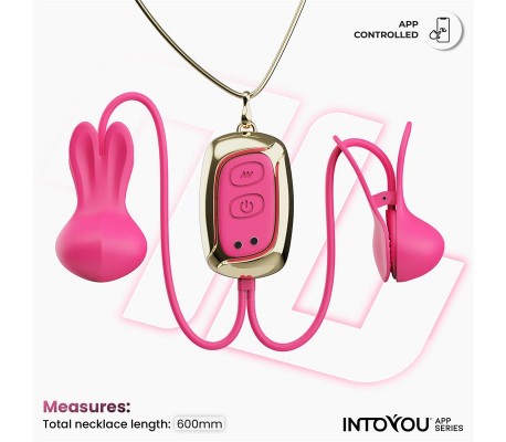 Tickly Pinzas para Pezones con Vibración, Control y Collar con APP