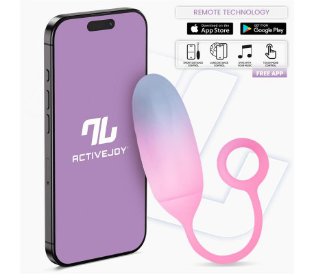 Huevo con APP Silicona Doble Capa Azul/Rosa