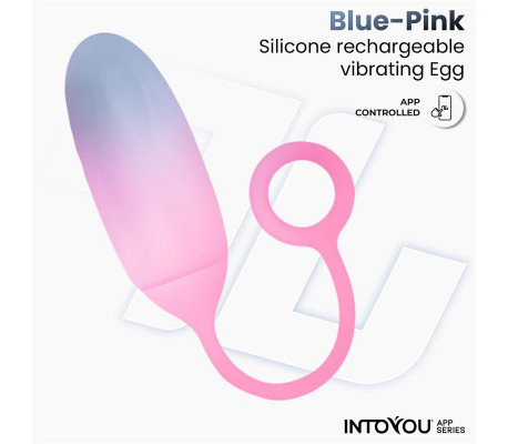 Huevo con APP Silicona Doble Capa Azul/Rosa