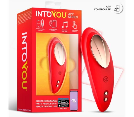 Vibrador de Braguita con APP Silicona Rojo