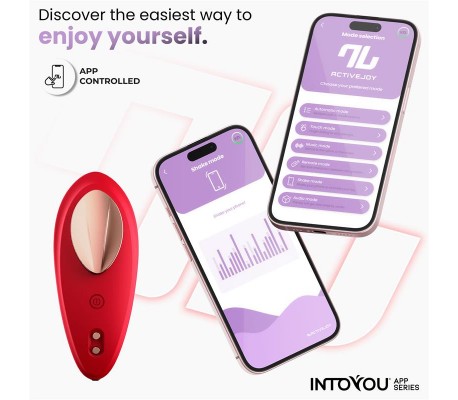 Vibrador de Braguita con APP Silicona Rojo