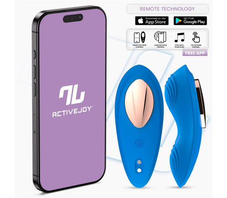Vibrador de Braguita con APP Silicona Azul
