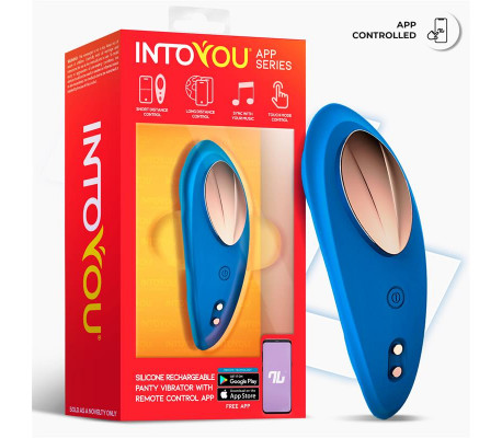 Vibrador de Braguita con APP Silicona Azul
