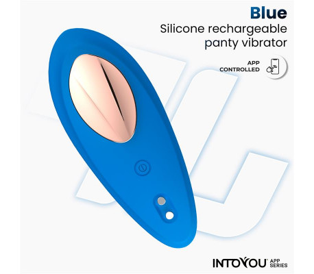 Vibrador de Braguita con APP Silicona Azul