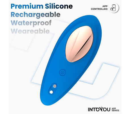 Vibrador de Braguita con APP Silicona Azul