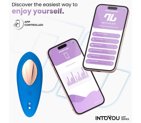 Vibrador de Braguita con APP Silicona Azul