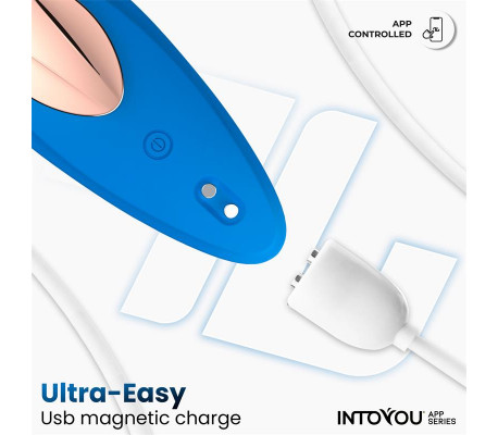Vibrador de Braguita con APP Silicona Azul