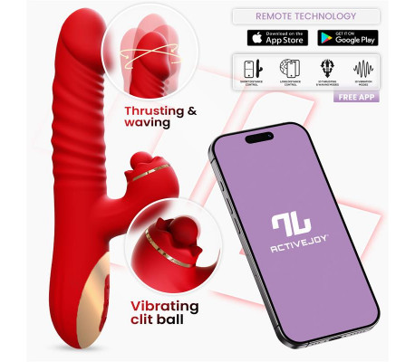 Ascen Vibrador con Thrusting y Waving y APP USB Magnético
