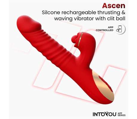 Ascen Vibrador con Thrusting y Waving y APP USB Magnético