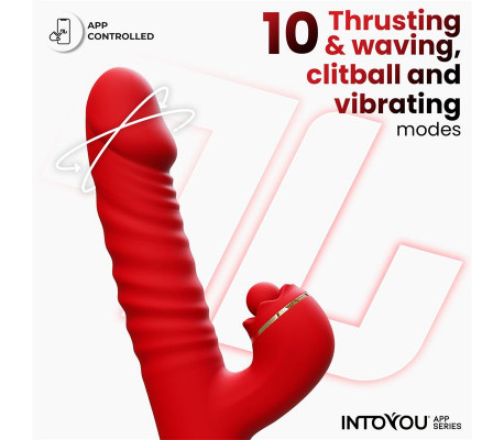 Ascen Vibrador con Thrusting y Waving y APP USB Magnético
