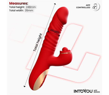 Ascen Vibrador con Thrusting y Waving y APP USB Magnético