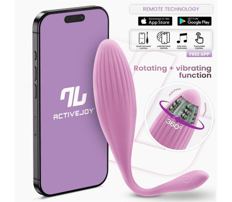 Huevo Vibrador con Bolas Internas con Rotación y APP USB