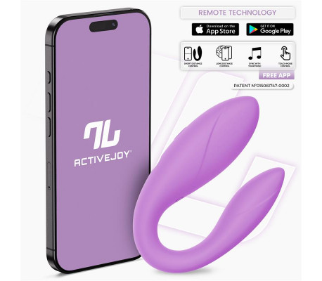 Juguete para Parejas con APP Flexible Silicona Lavanda