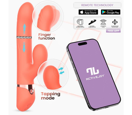 Mindy Vibrador con Anillo de Bolas Up and Down, Finger y Pulsación con APP