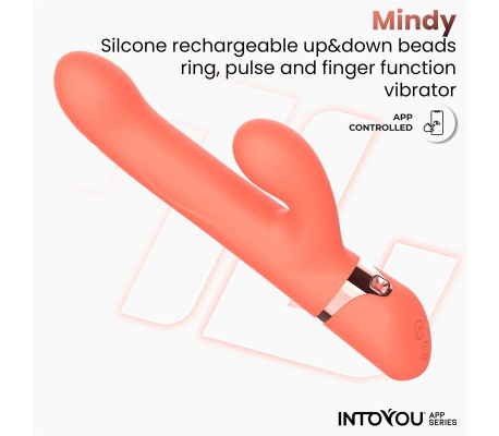 Mindy Vibrador con Anillo de Bolas Up and Down, Finger y Pulsación con APP