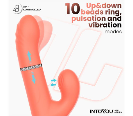 Mindy Vibrador con Anillo de Bolas Up and Down, Finger y Pulsación con APP