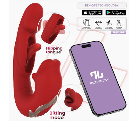 Mouty Vibrador con Función de Mordisqueo y Flipping con App