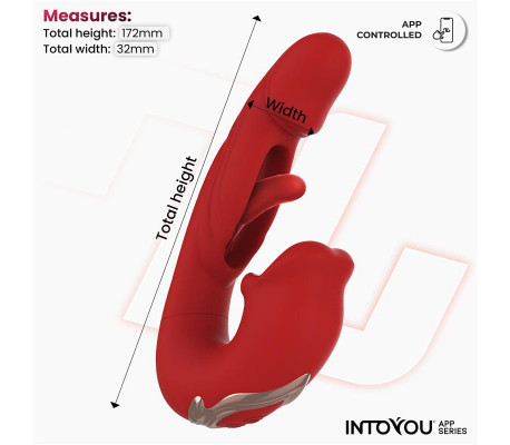 Mouty Vibrador con Función de Mordisqueo y Flipping con App