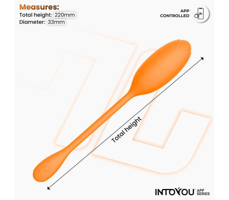 Logan Huevo Vibrador con APP Unibody Naranja