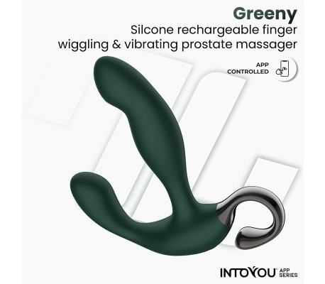 Greeny Masajeador Prostático con Finger Wiggling y App
