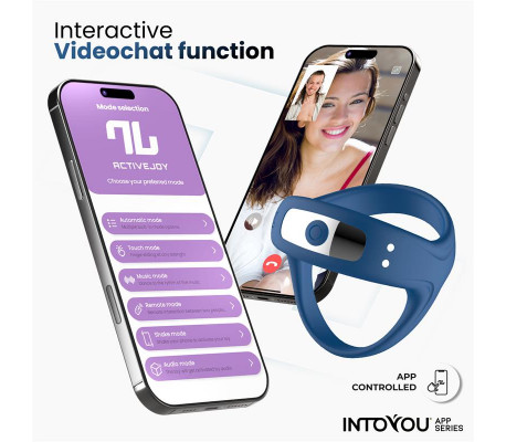 Rank Anillo Vibrador con App Azul