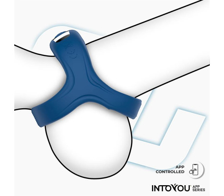 Rank Anillo Vibrador con App Azul