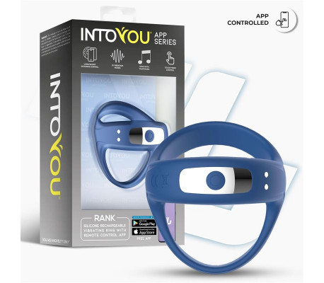 Rank Anillo Vibrador con App Azul