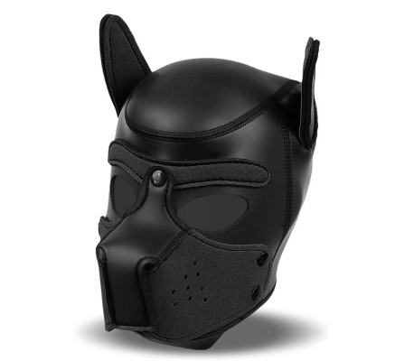 Hound Máscara de Perro Neopreno Hocico Extraíble Negro Talla Única