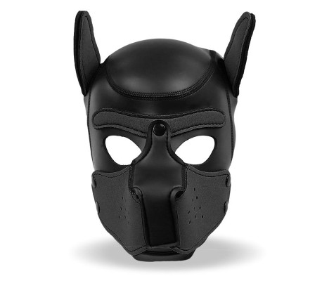 Hound Máscara de Perro Neopreno Hocico Extraíble Negro Talla Única