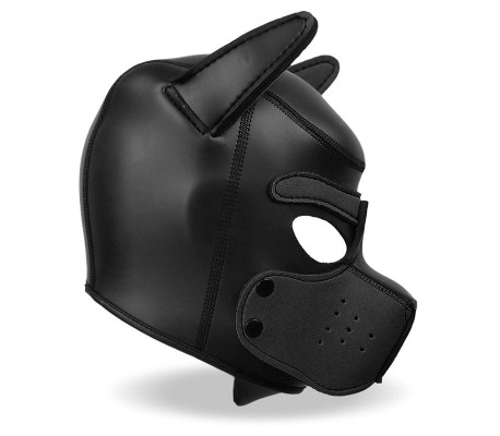 Hound Máscara de Perro Neopreno Hocico Extraíble Negro Talla Única