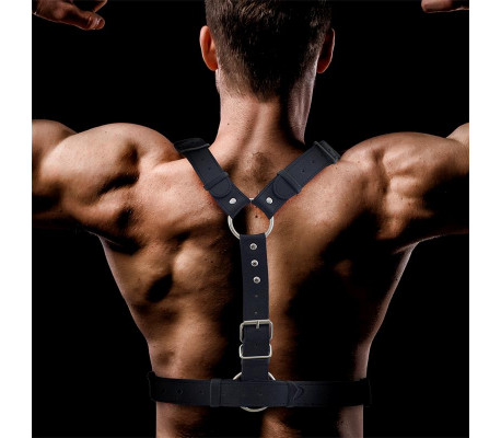 Fabrio Arnés Masculino para Bondage Cuero Vegano