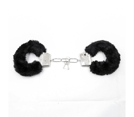 Esposas de Metal para Muñecas con Pelo Negro