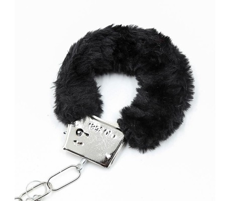 Esposas de Metal para Muñecas con Pelo Negro