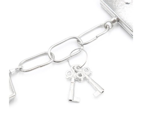 Esposas de Metal para Muñecas con Pelo Negro