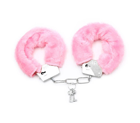 Esposas de Metal para Muñecas con Pelo Rosa
