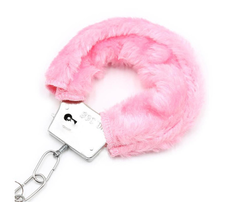 Esposas de Metal para Muñecas con Pelo Rosa